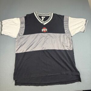 Dynasty Ohio State Jersey Mens XL Black White Mesh V-Neck Cotton Shirt